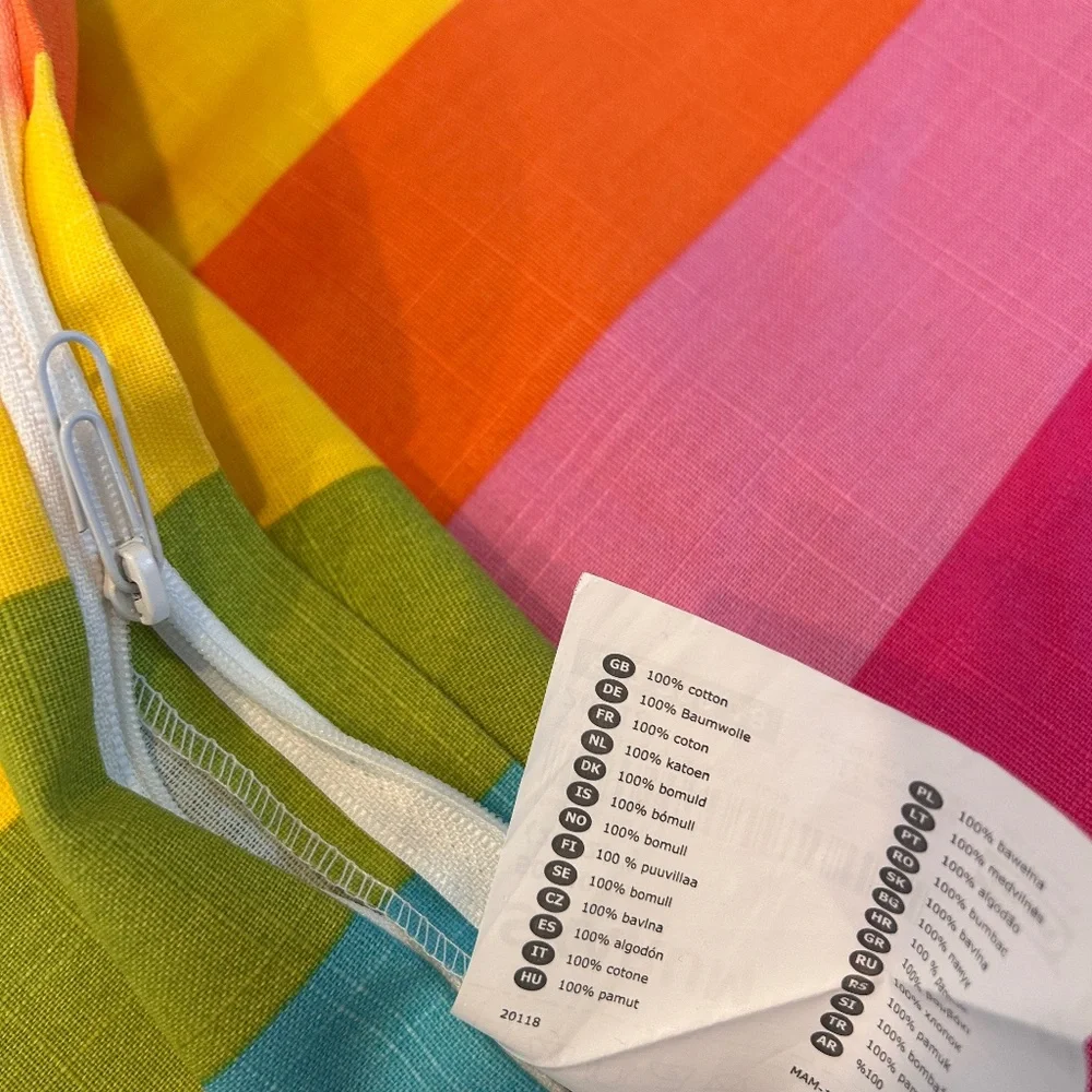 2 IKEA SKARUM - Rainbow Multicolor Pride Throw Accent Pillow Covers 20